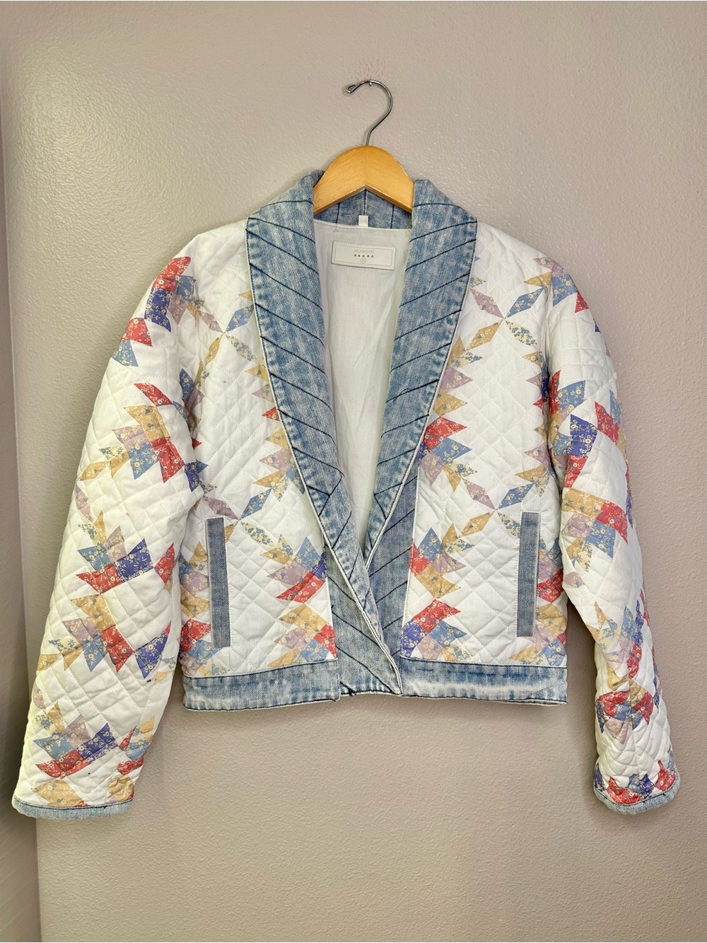 NEW BlankNYC Making Memories Quilted Patchwork Jacket Cotton Blank NYC - Picture 8 of 10